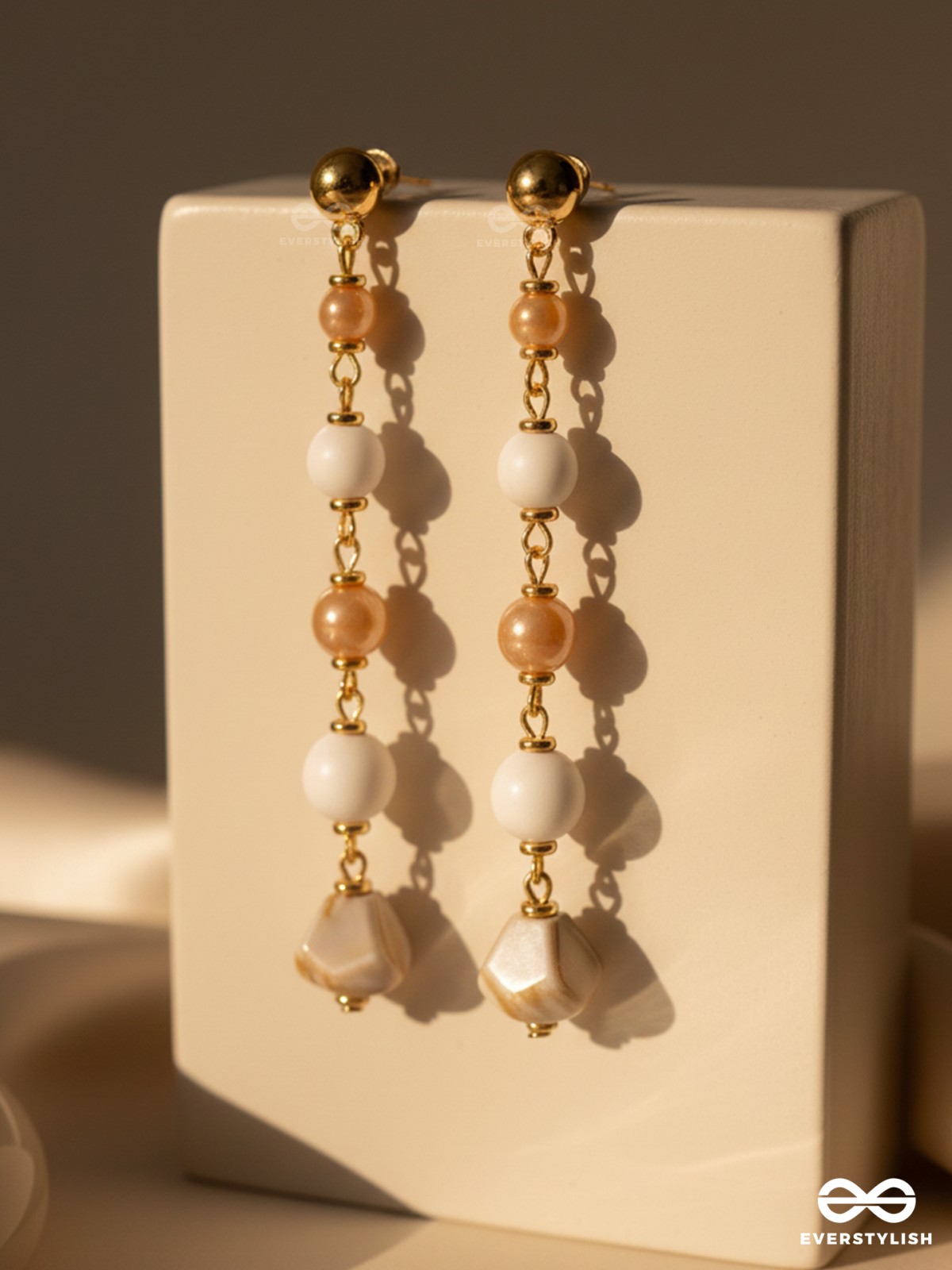 The Beach Baubles- Golden Embellished Earrings