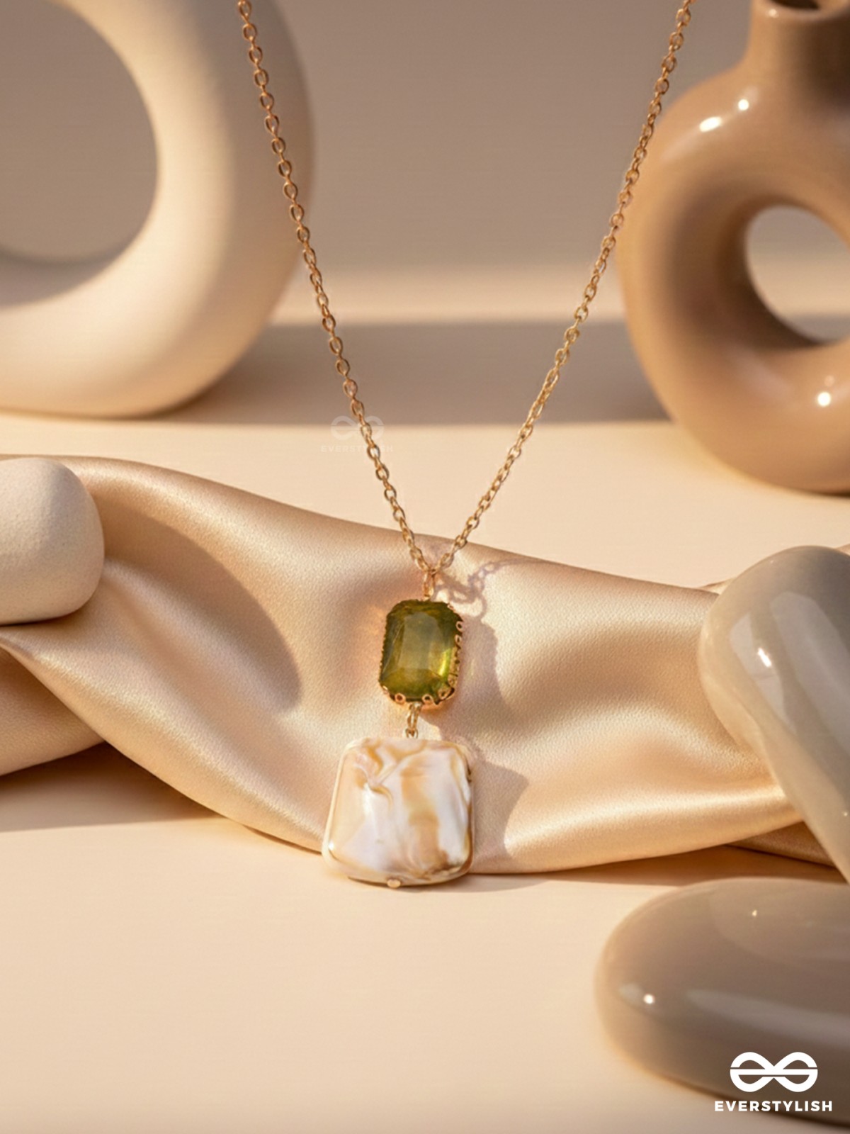 The Sea Goddess- Golden Shell Necklace With Anti-Tarnish Coating 