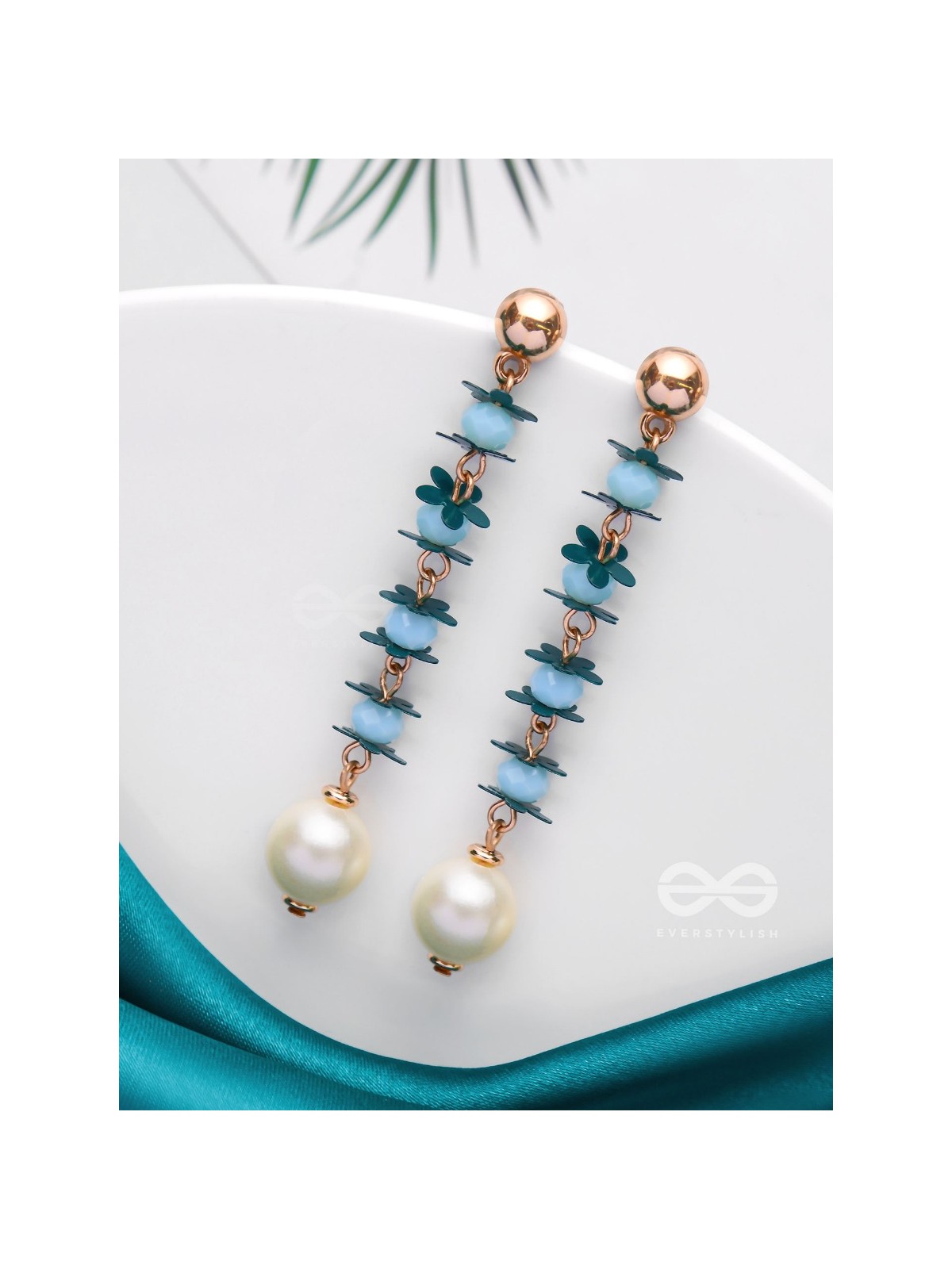 The Lily of the Nile- Golden Pearl Earrings