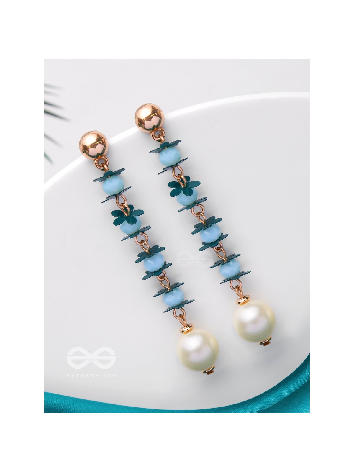 The Lily of the Nile- Golden Pearl Earrings
