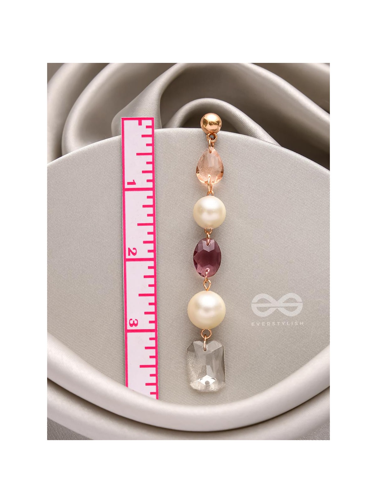 The Glam Squad- Golden Embellished Dangler Earrings