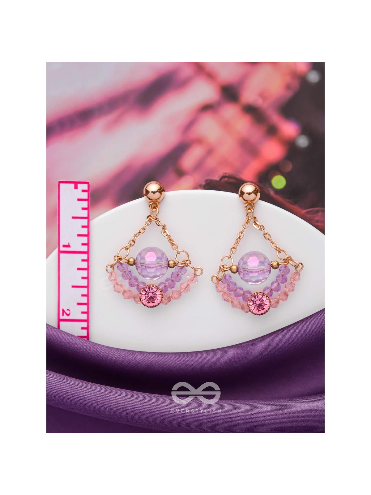 The Luxe Lotus- Golden Embellished Earrings