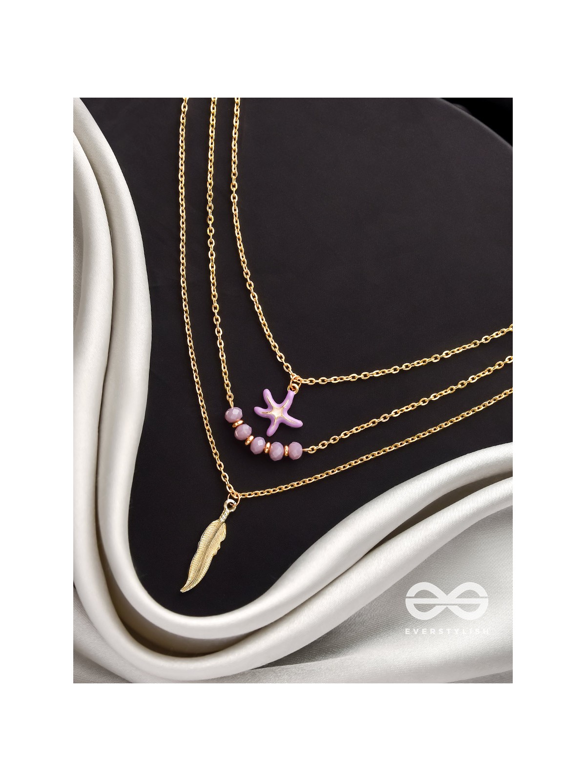 The Shooting Starfish- Golden Layered Necklace With Anti-Tarnish Coating 