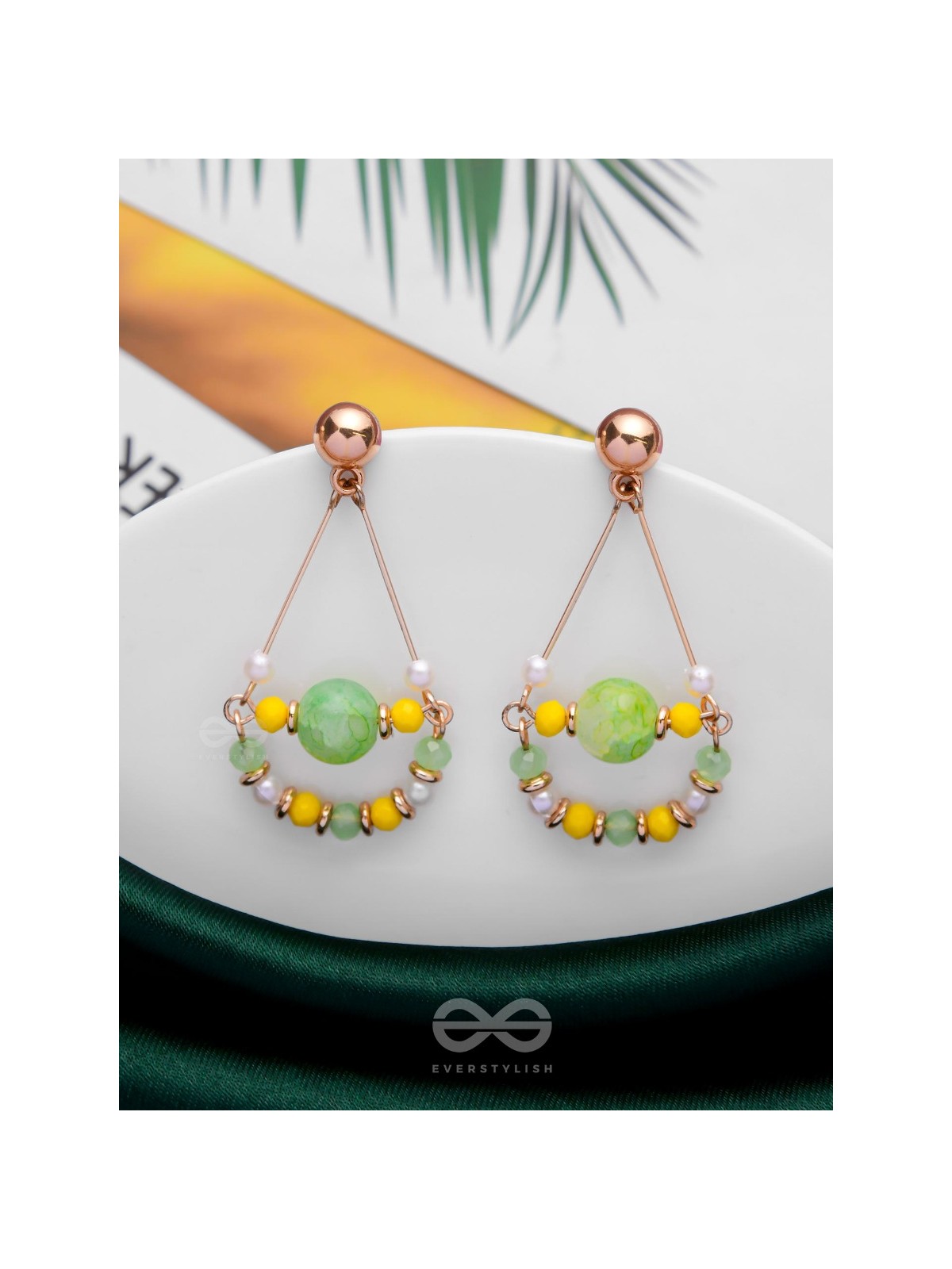 The Swingin' Swag- Golden Embellished Earrings