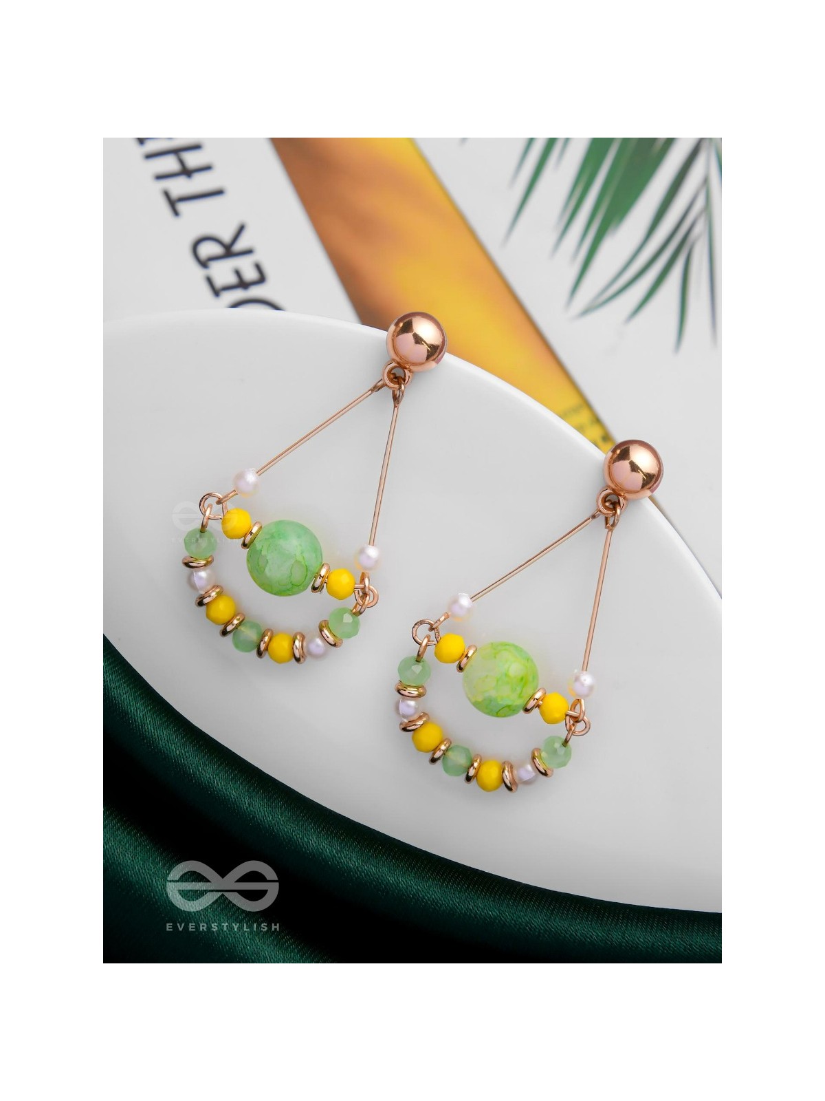 The Swingin' Swag- Golden Embellished Earrings