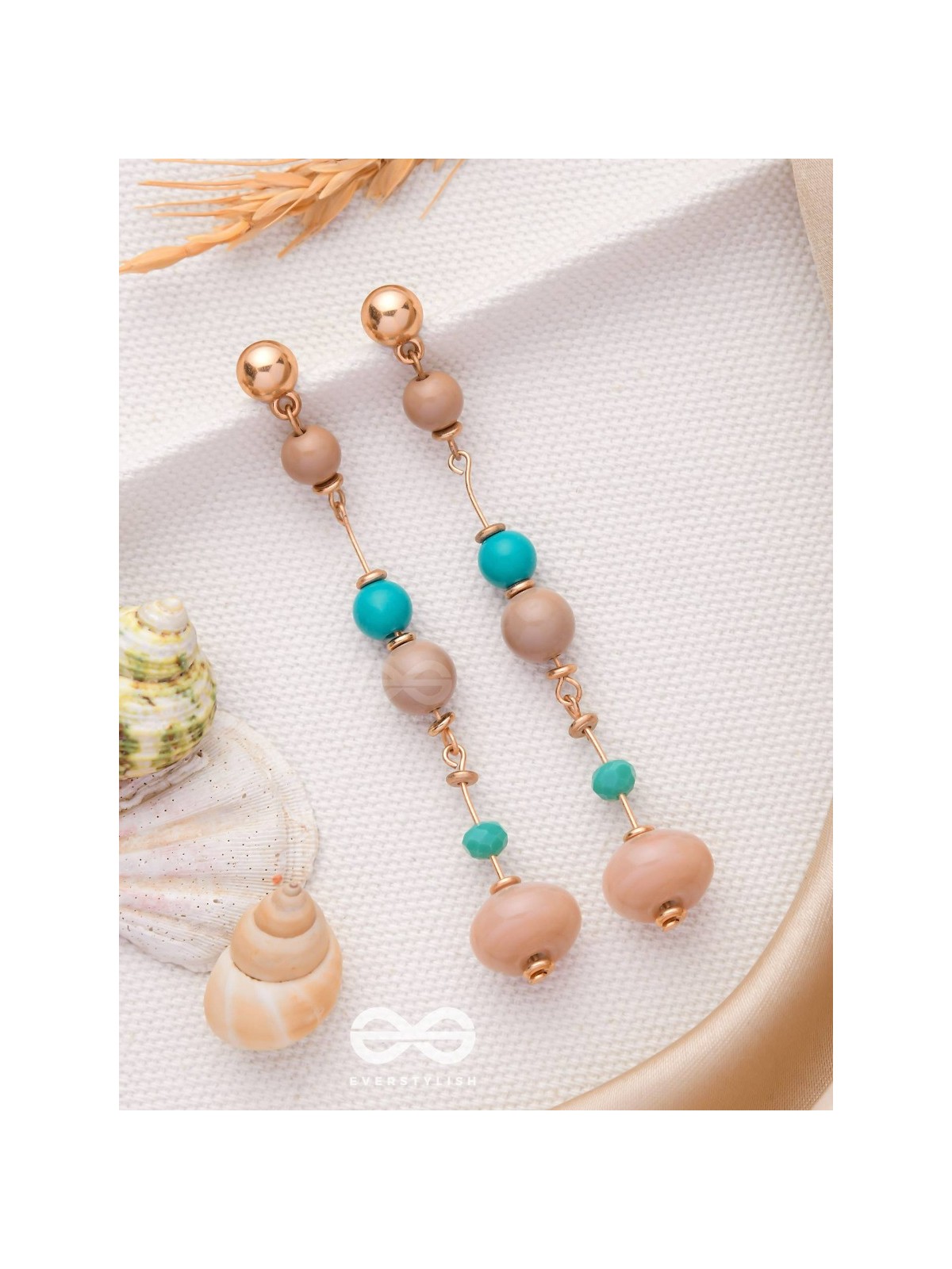 The Glowing Lanterns- Golden Embellished Earrings