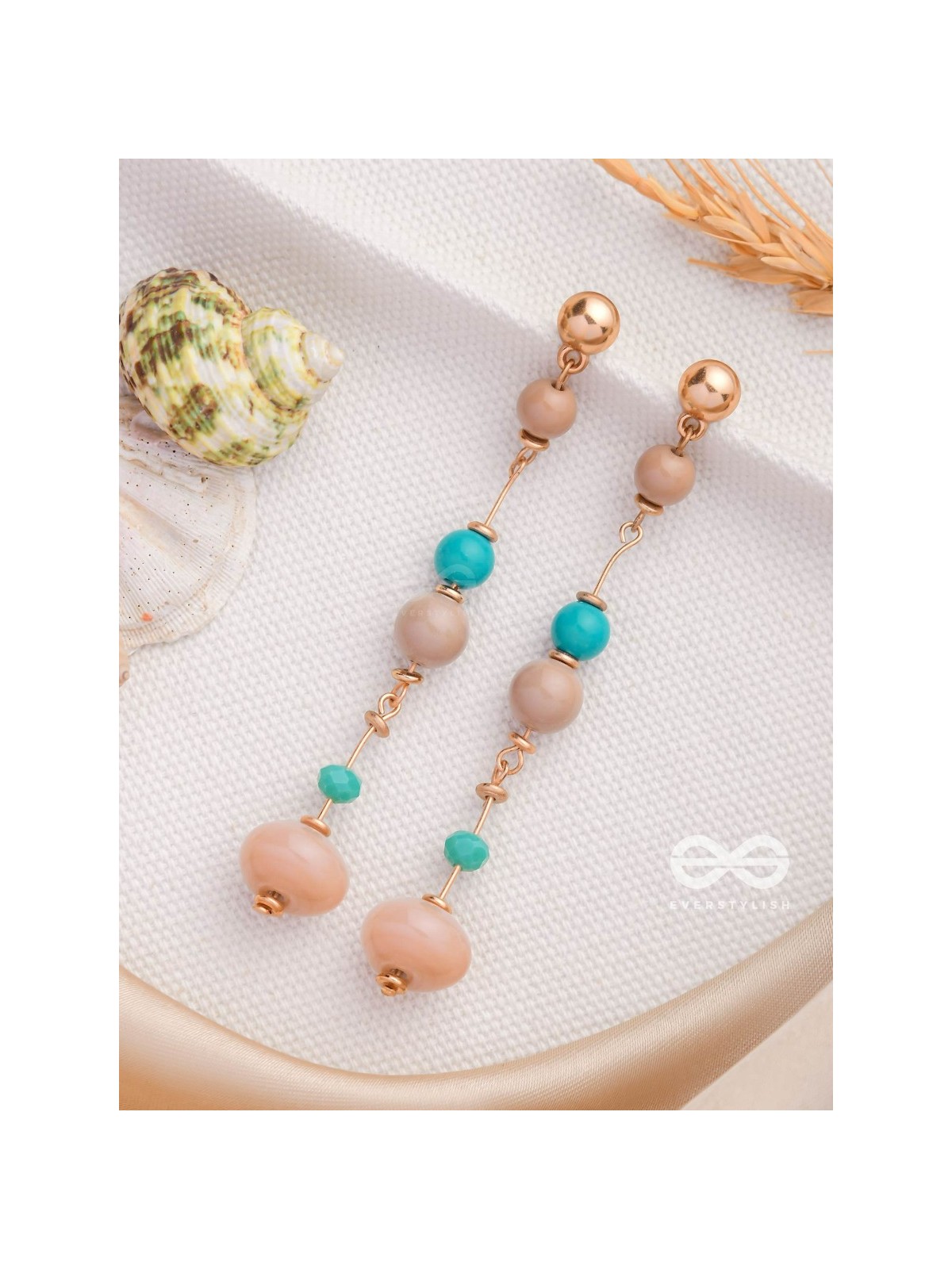 The Glowing Lanterns- Golden Embellished Earrings