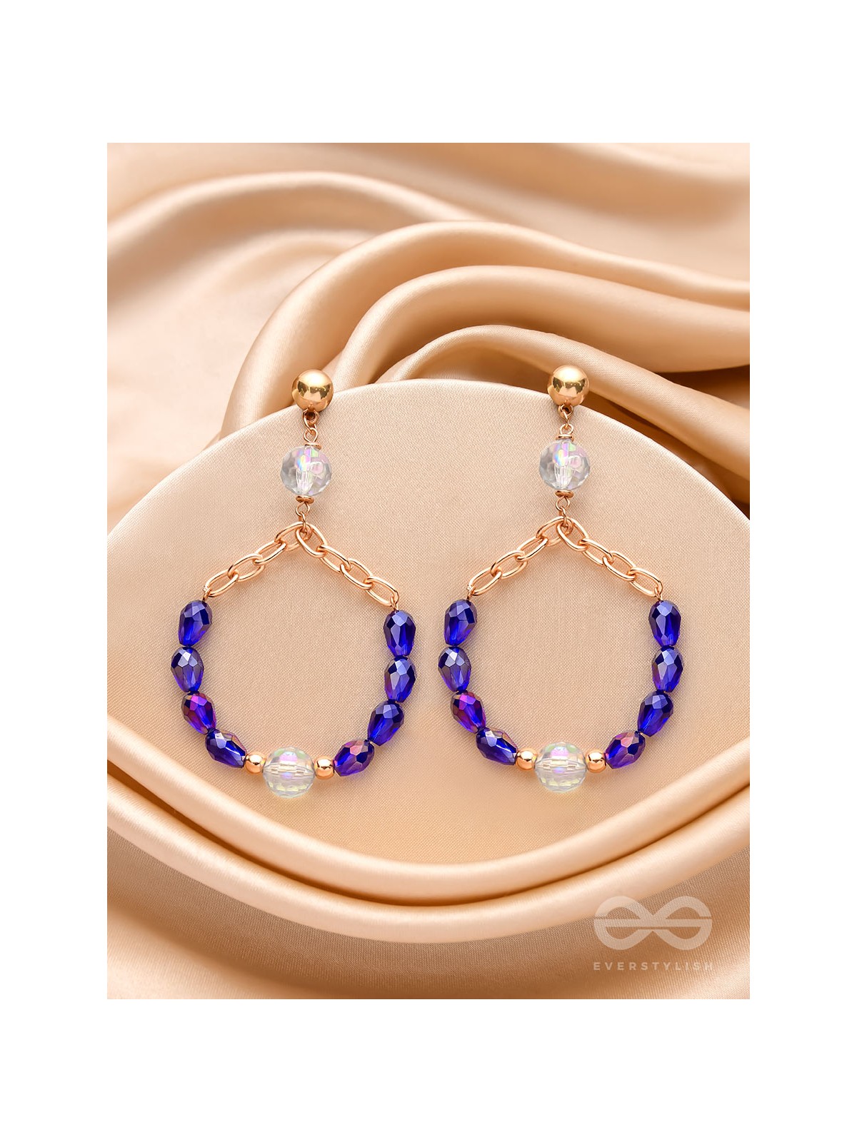 The Shimmering Stars- Golden Embellished Earrings