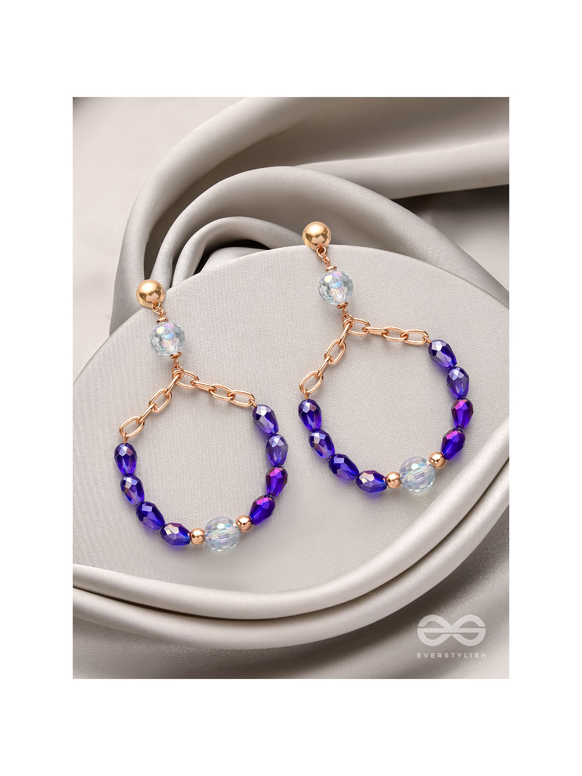 The Shimmering Stars- Golden Embellished Earrings