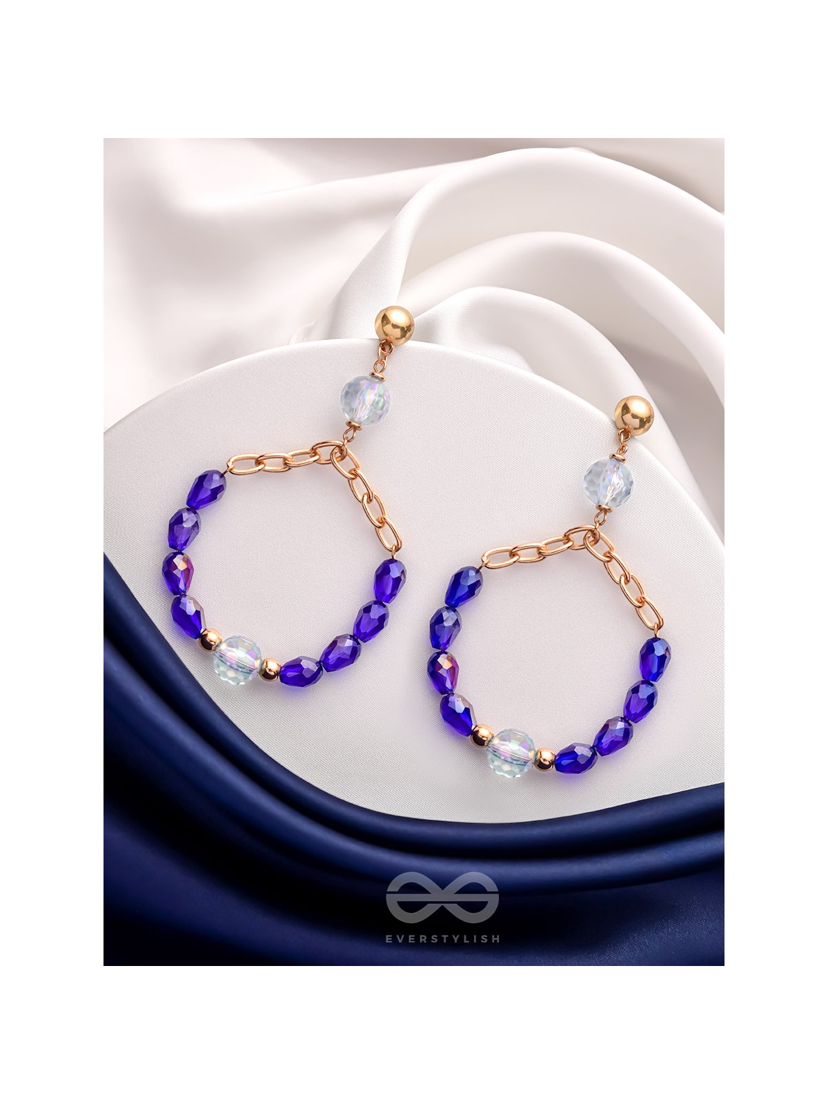 The Shimmering Stars- Golden Embellished Earrings