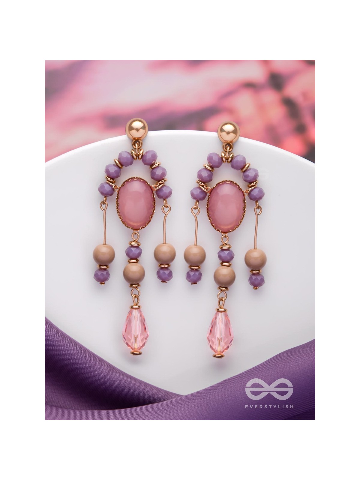 The Dolly Dangles- Golden Embellished Earrings