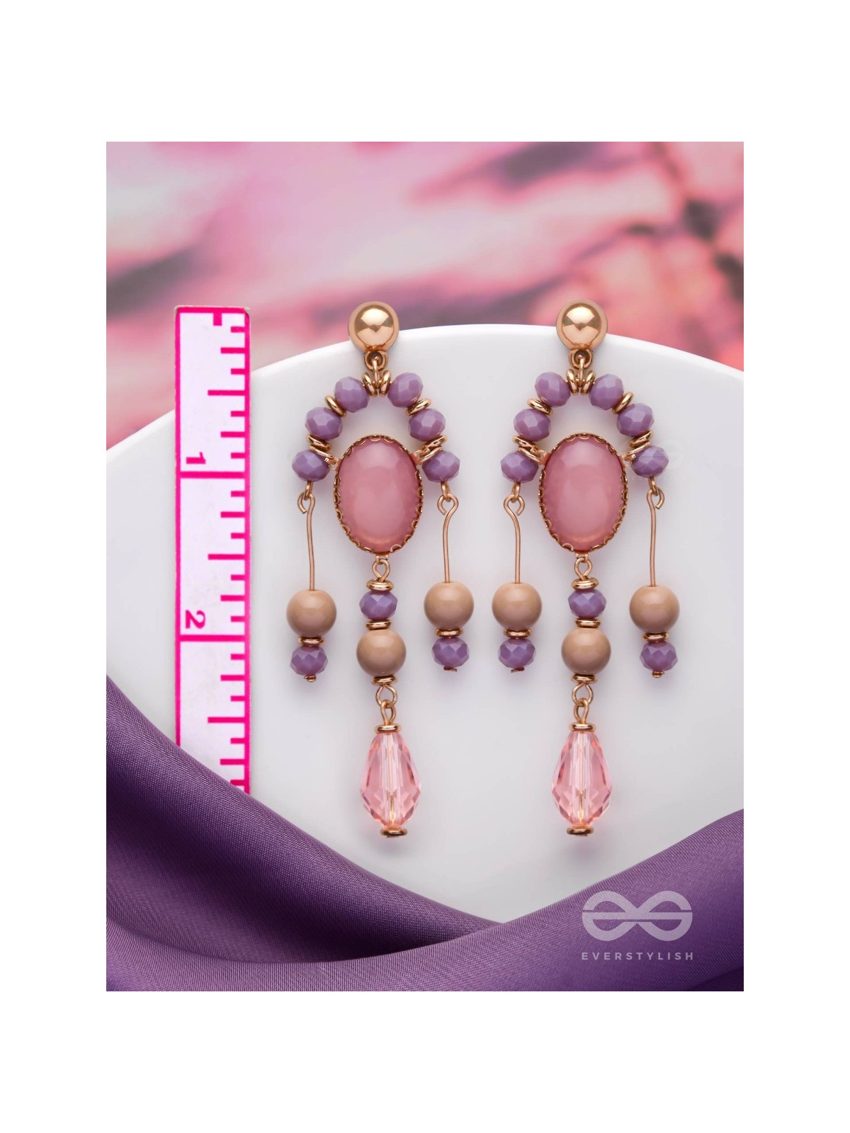 The Dolly Dangles- Golden Embellished Earrings