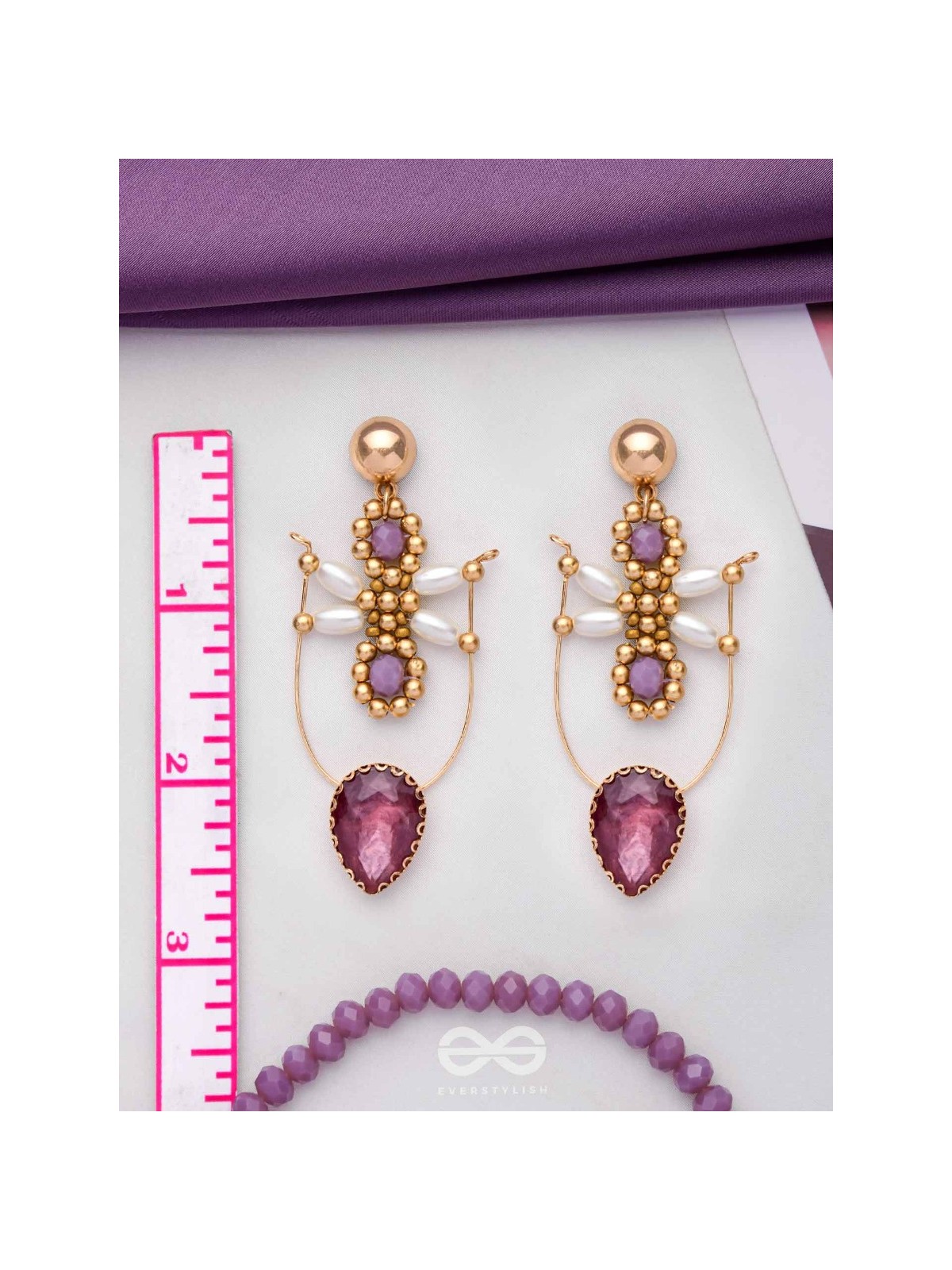 The Glam Goddess- Golden Pearl Earrings