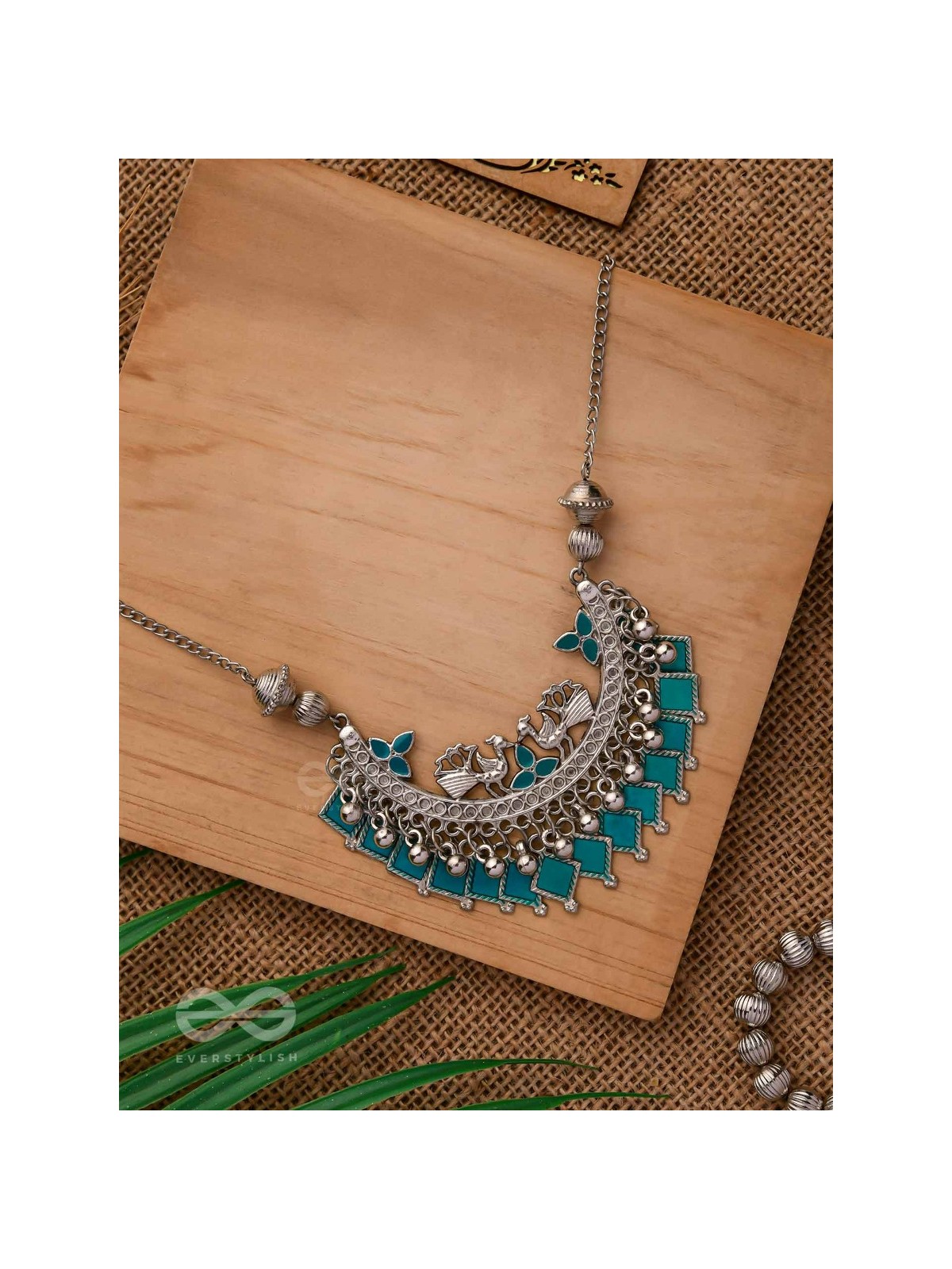 The Ocean Odyssey - Oxidised Embellished Necklace