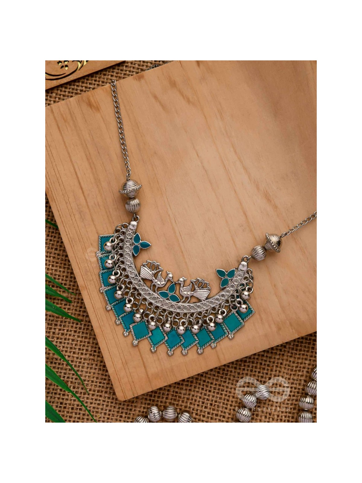 The Ocean Odyssey - Oxidised Embellished Necklace