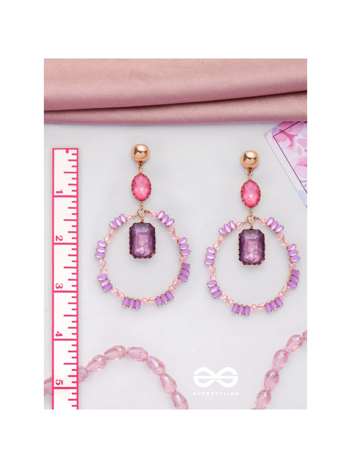 The Glittering Globe- Golden Embellished Earrings