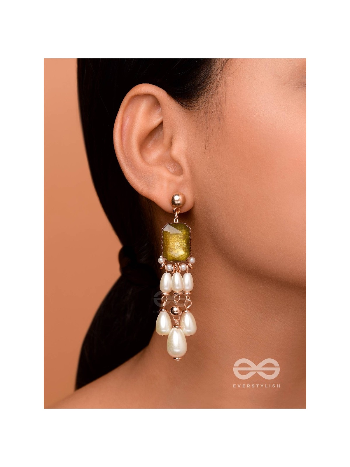 PERFECT PEARLED PARADISE - GOLDEN DROP PEARL EARRINGS