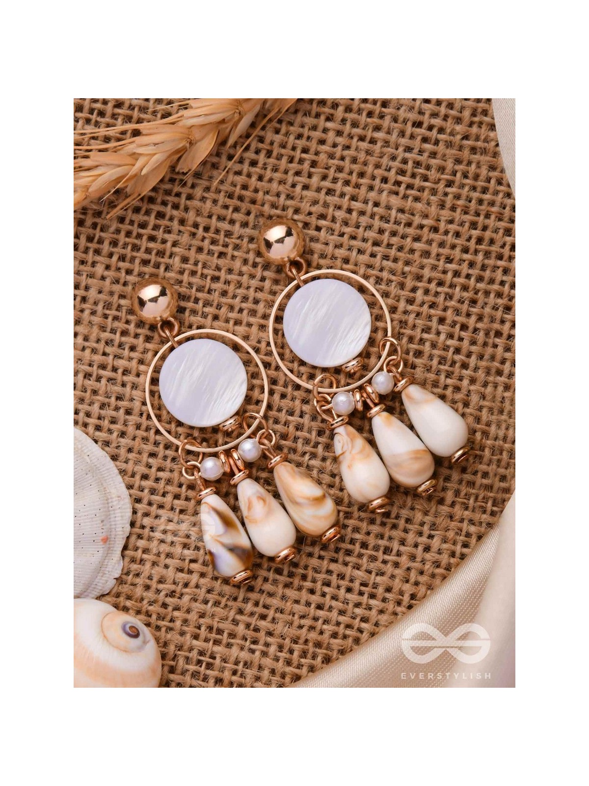 BROWN SUGAR SHELLS - THE CLASSIC HOOP EARRINGS