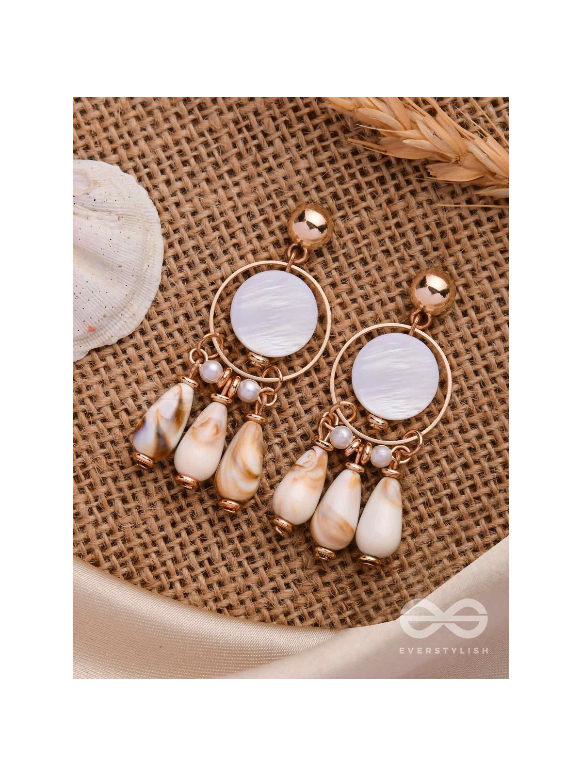 BROWN SUGAR SHELLS - THE CLASSIC HOOP EARRINGS