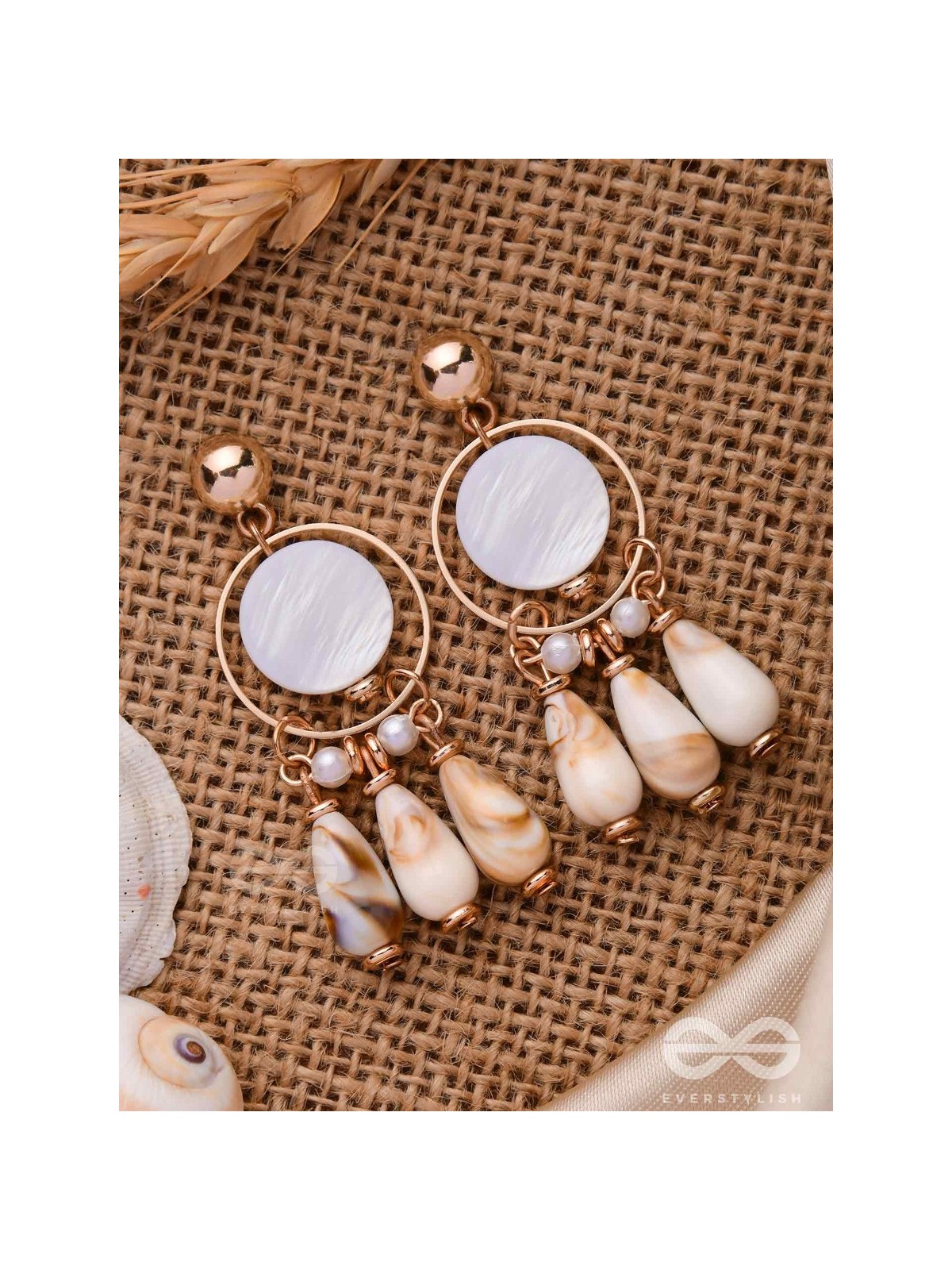 BROWN SUGAR SHELLS - THE CLASSIC HOOP EARRINGS