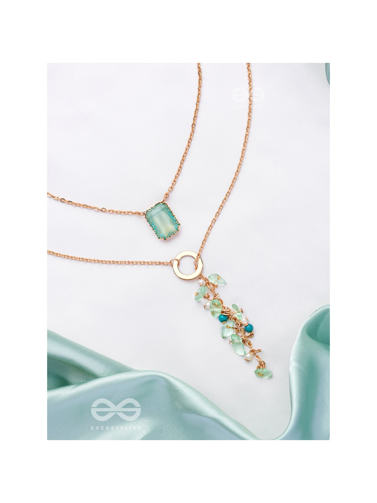 The Evergreen Charms - Classic Two Layered Neckpiece With Anti-Tarnish Coating