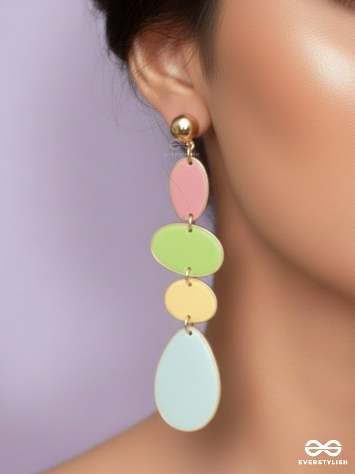 THE CANDY-COATED - CASUAL DROP EARRINGS (MULTICOLOR)