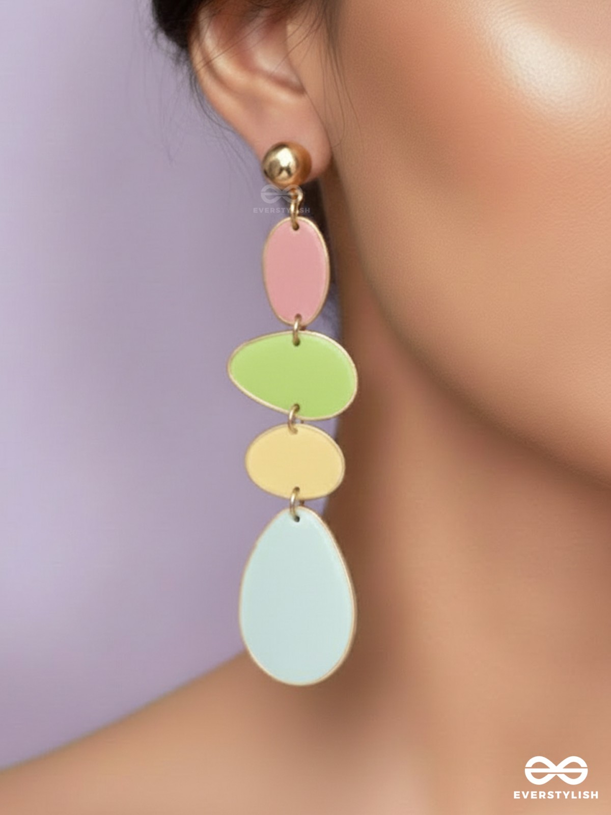THE CANDY-COATED - CASUAL DROP EARRINGS (MULTICOLOR)