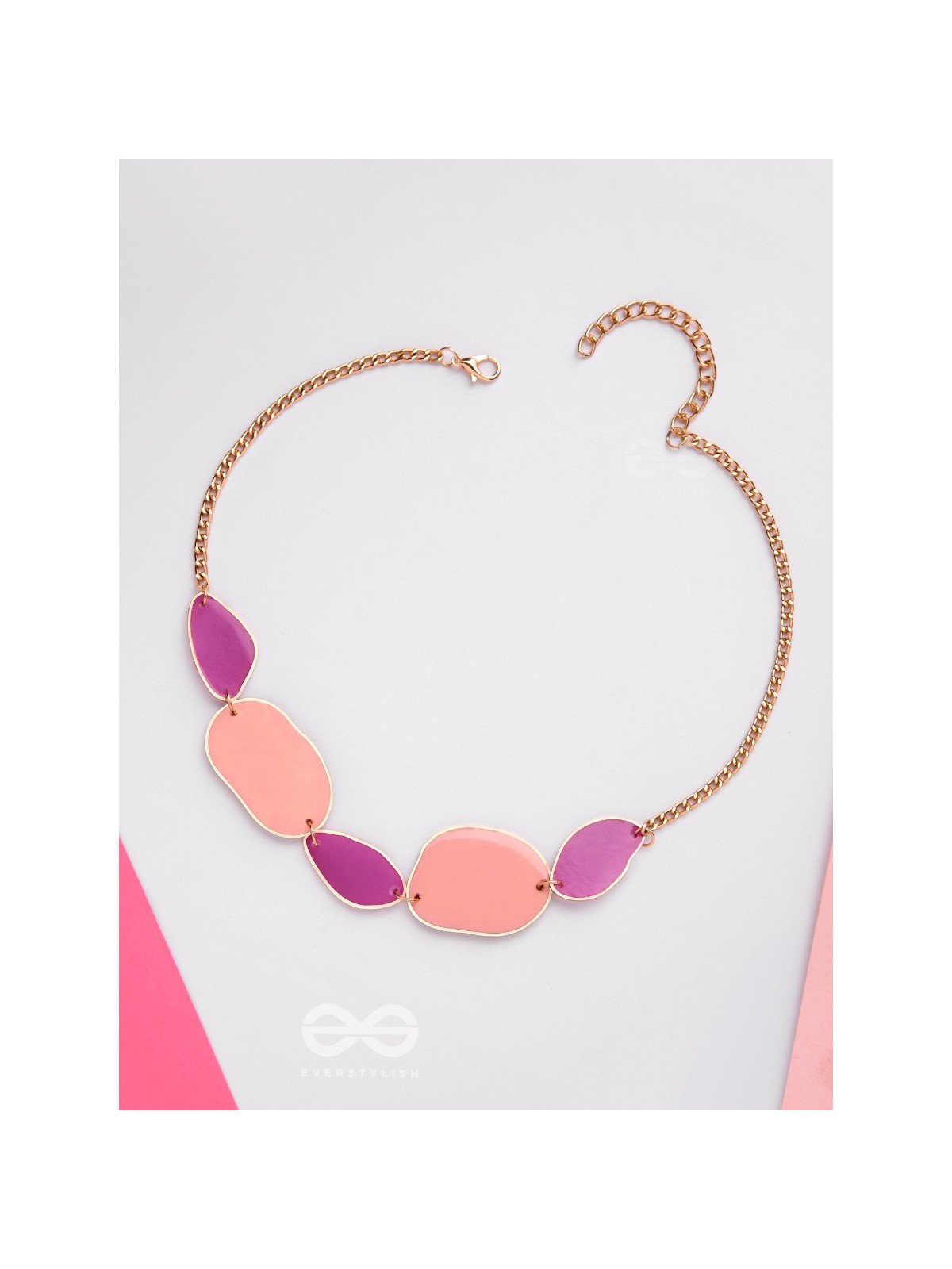 The Violet Hues- Cute Enamelled Neckpiece With Anti-Tarnish Coating 