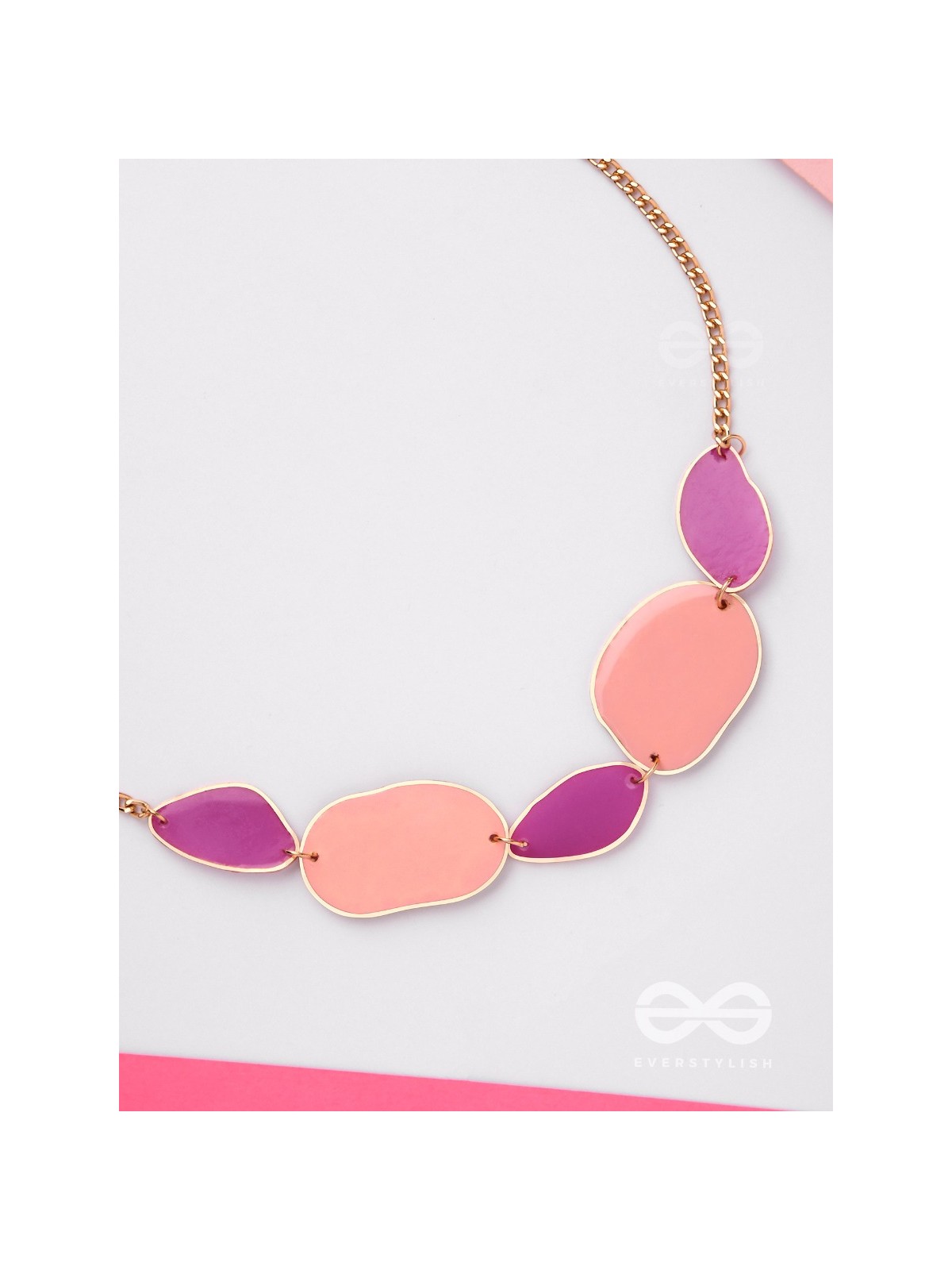 The Violet Hues- Cute Enamelled Neckpiece With Anti-Tarnish Coating 