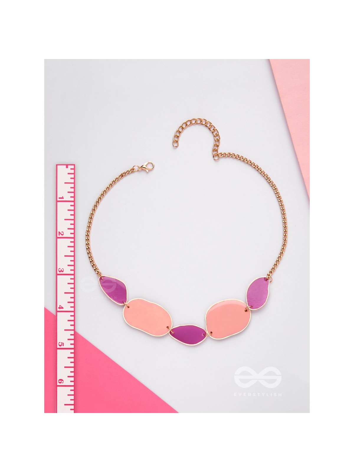 The Violet Hues- Cute Enamelled Neckpiece With Anti-Tarnish Coating 