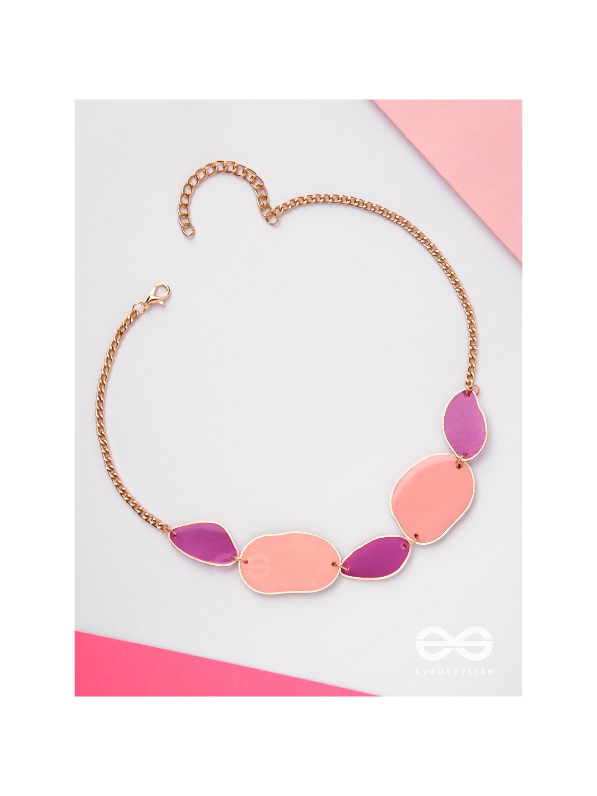 The Violet Hues- Cute Enamelled Neckpiece With Anti-Tarnish Coating 