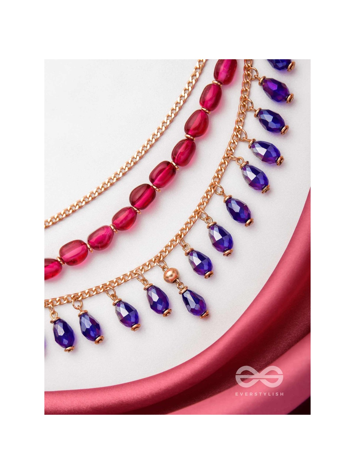 The Glamorous Rebel - Statement Multi Layered Necklace With Anti-Tarnish Coating 