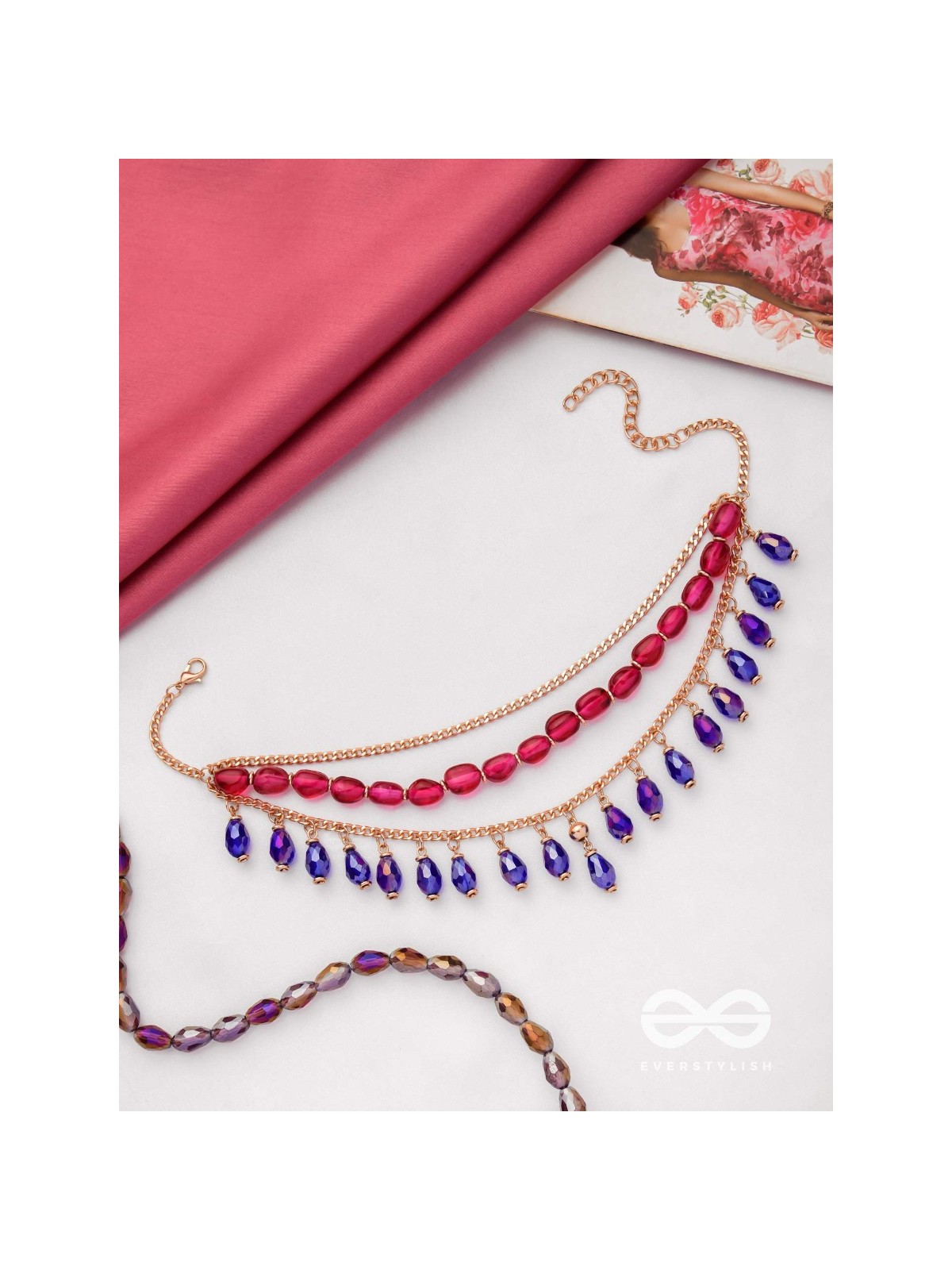 The Glamorous Rebel - Statement Multi Layered Necklace With Anti-Tarnish Coating 