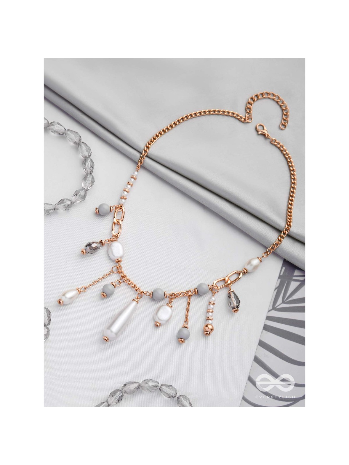 The Rainy Bliss - Casual Pearl Neckpiece With Anti-Tarnish Coating 