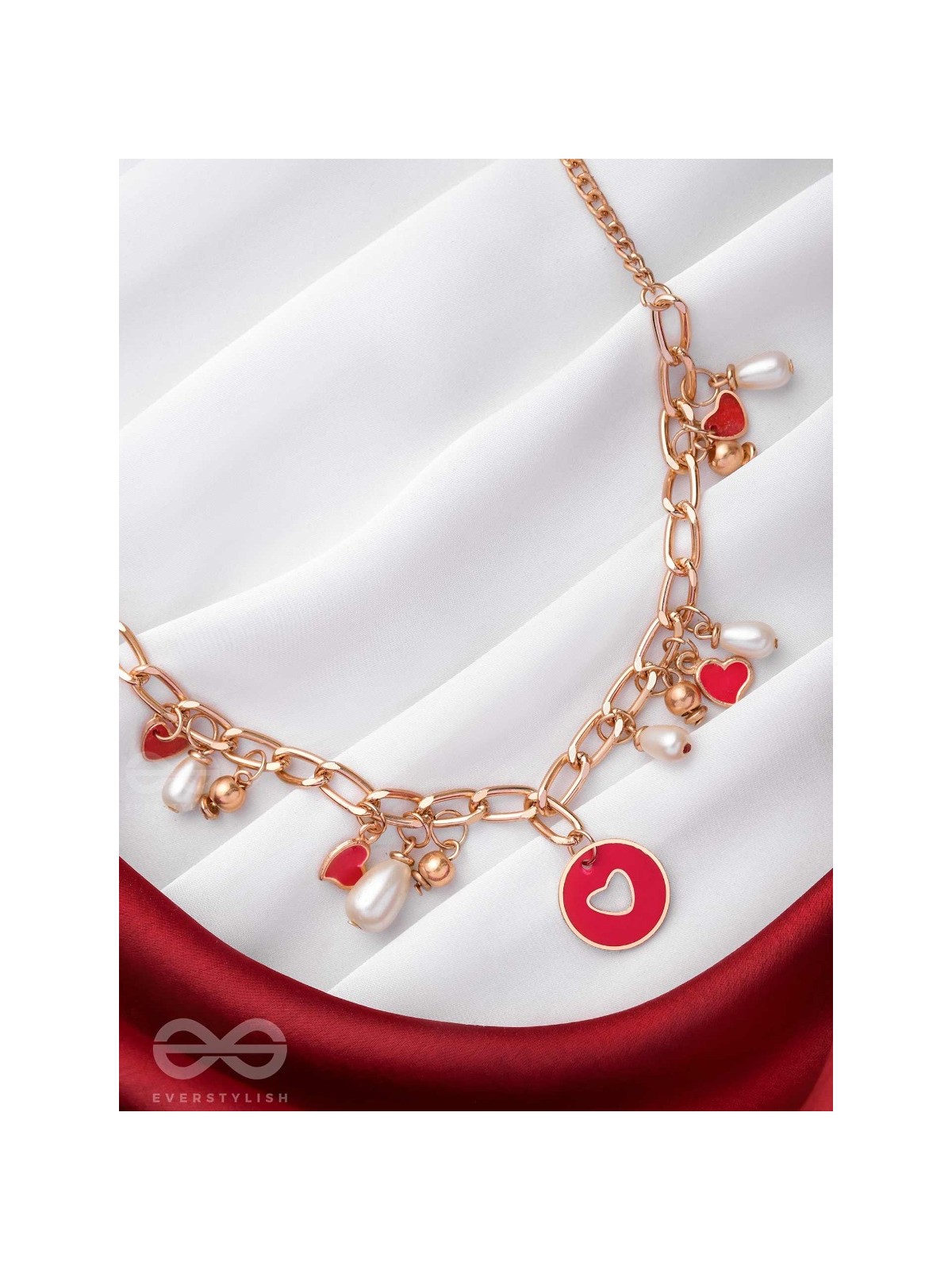 The Scarlet Affair - Cute Hearts Neckpiece With Anti-Tarnish Coating 