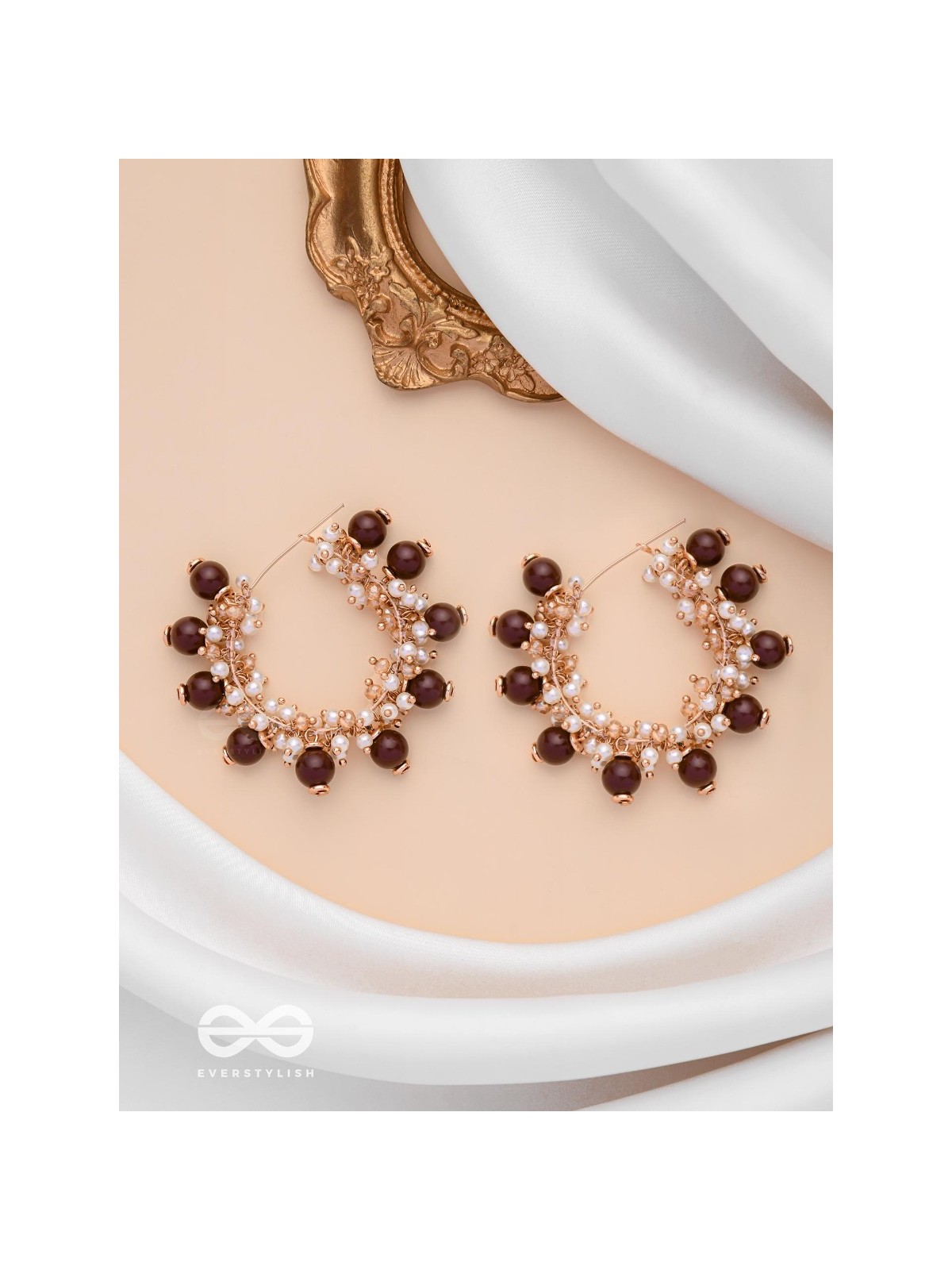 THE COCO PEARLS - BEADED STATEMENT HOOPS