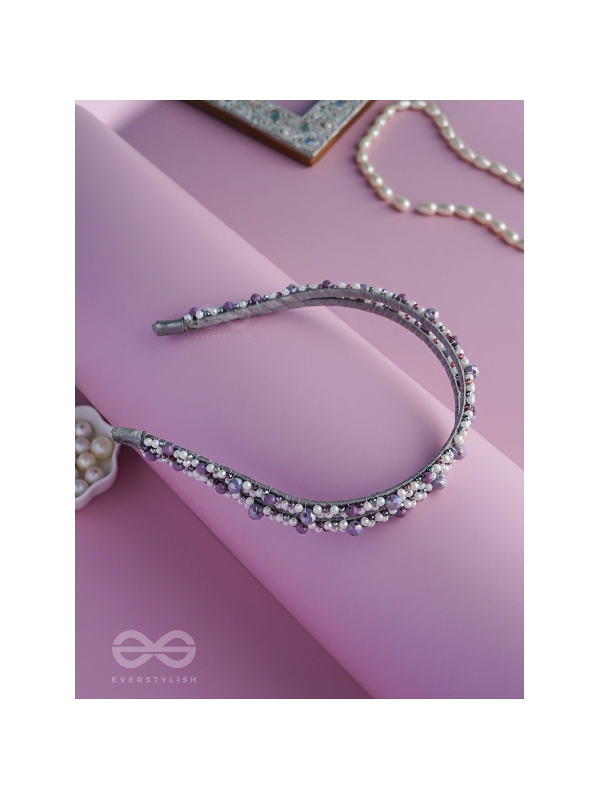 Vivikta - The Refined Splendor - Beaded Hand Embroidered Hairband