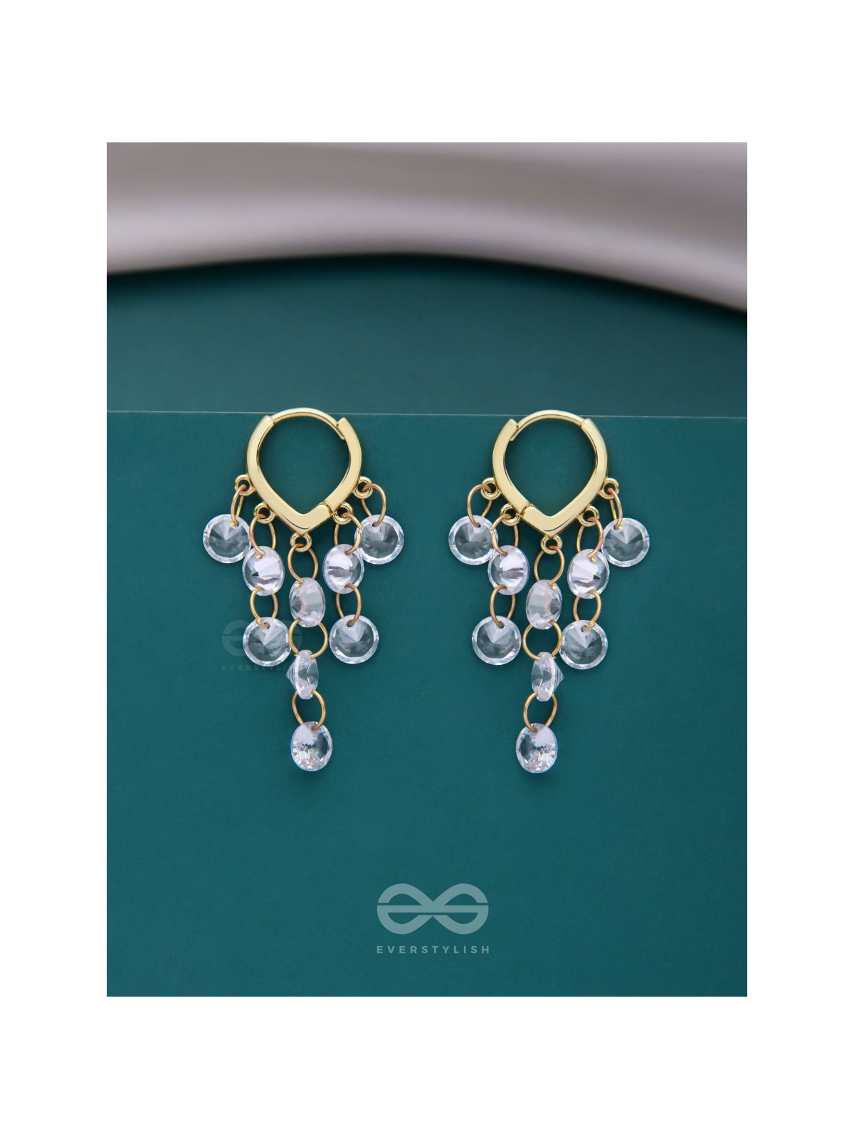 A LUSTRE OF RAIN - GOLDEN DROP EARRINGS