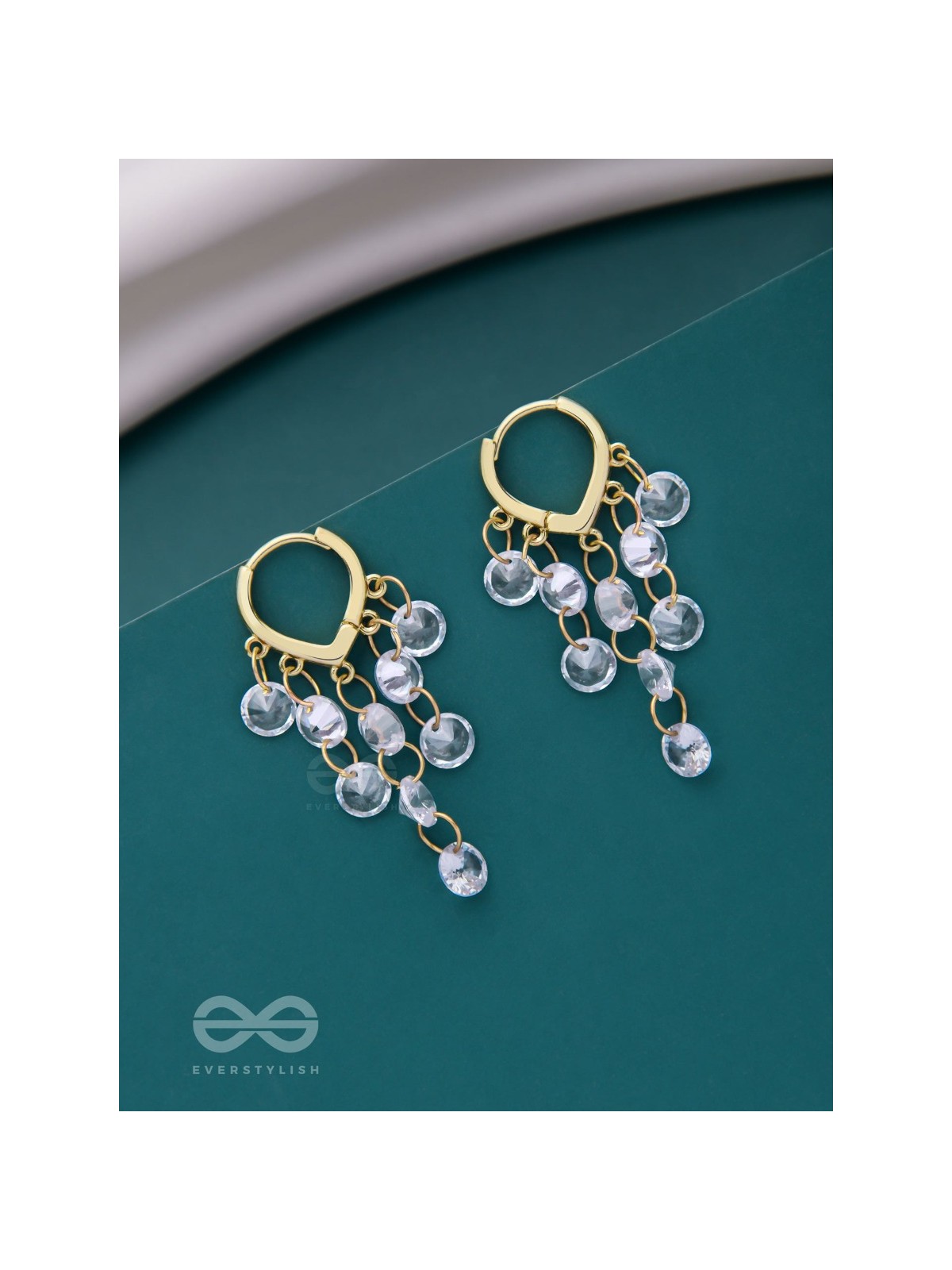 A LUSTRE OF RAIN - GOLDEN DROP EARRINGS