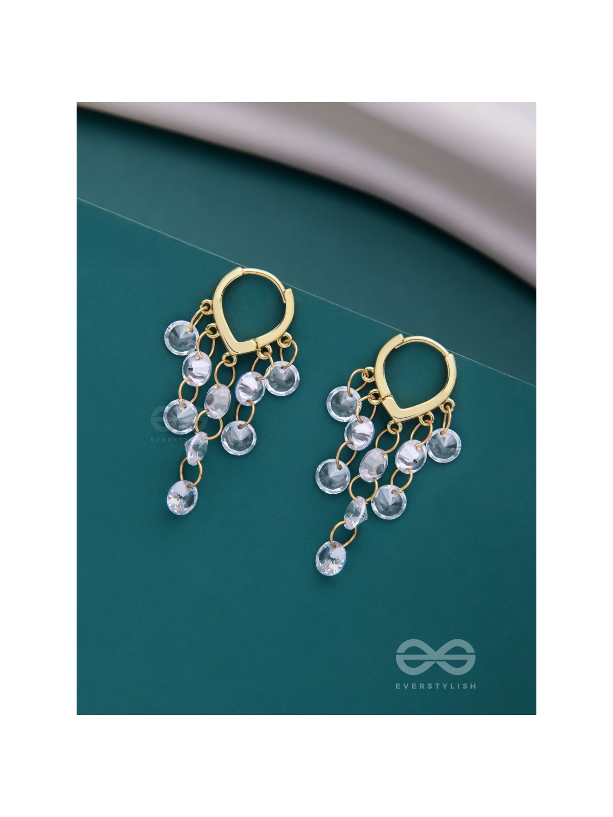 A LUSTRE OF RAIN - GOLDEN DROP EARRINGS