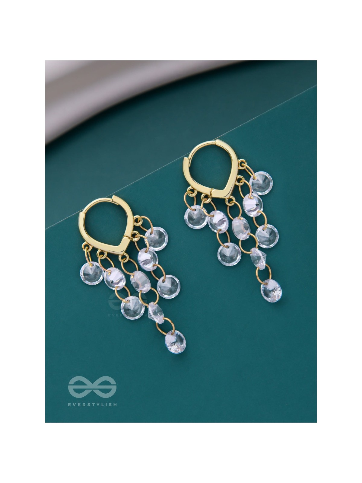 A LUSTRE OF RAIN - GOLDEN DROP EARRINGS