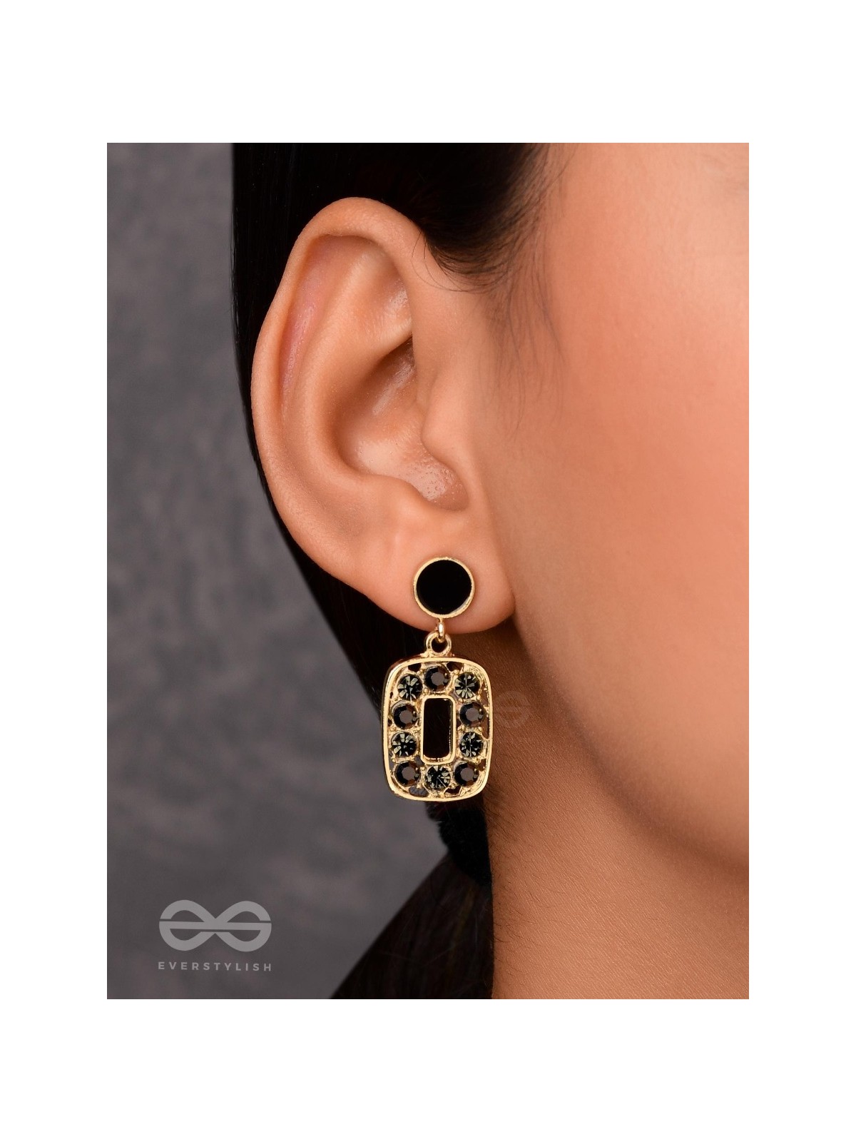 BLACKSMITH CRYSTALS - GOLDEN DROP EARRINGS