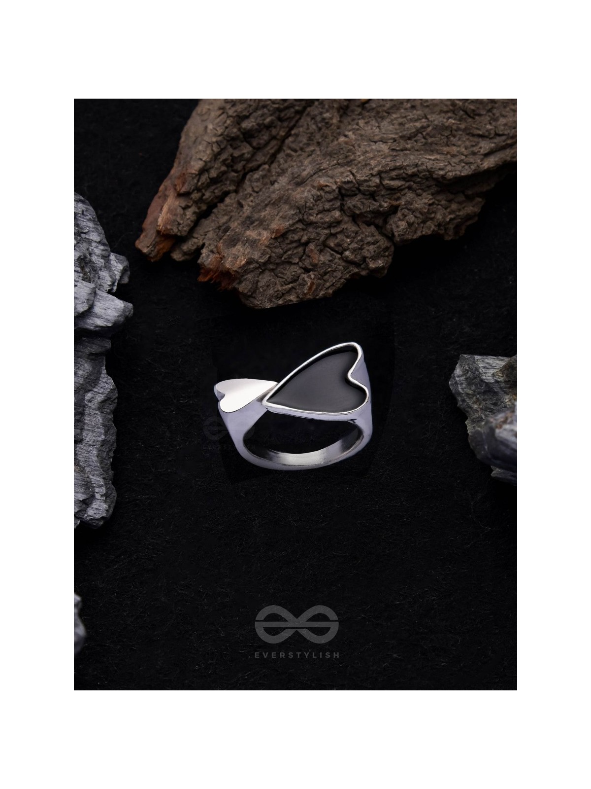 DOUBLE DOSE LOVE - STATEMENT SILVER RING