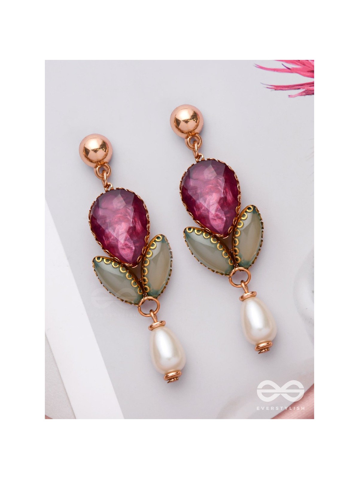 THE MAJESTIC PLUM - STATEMENT DROP EARRINGS