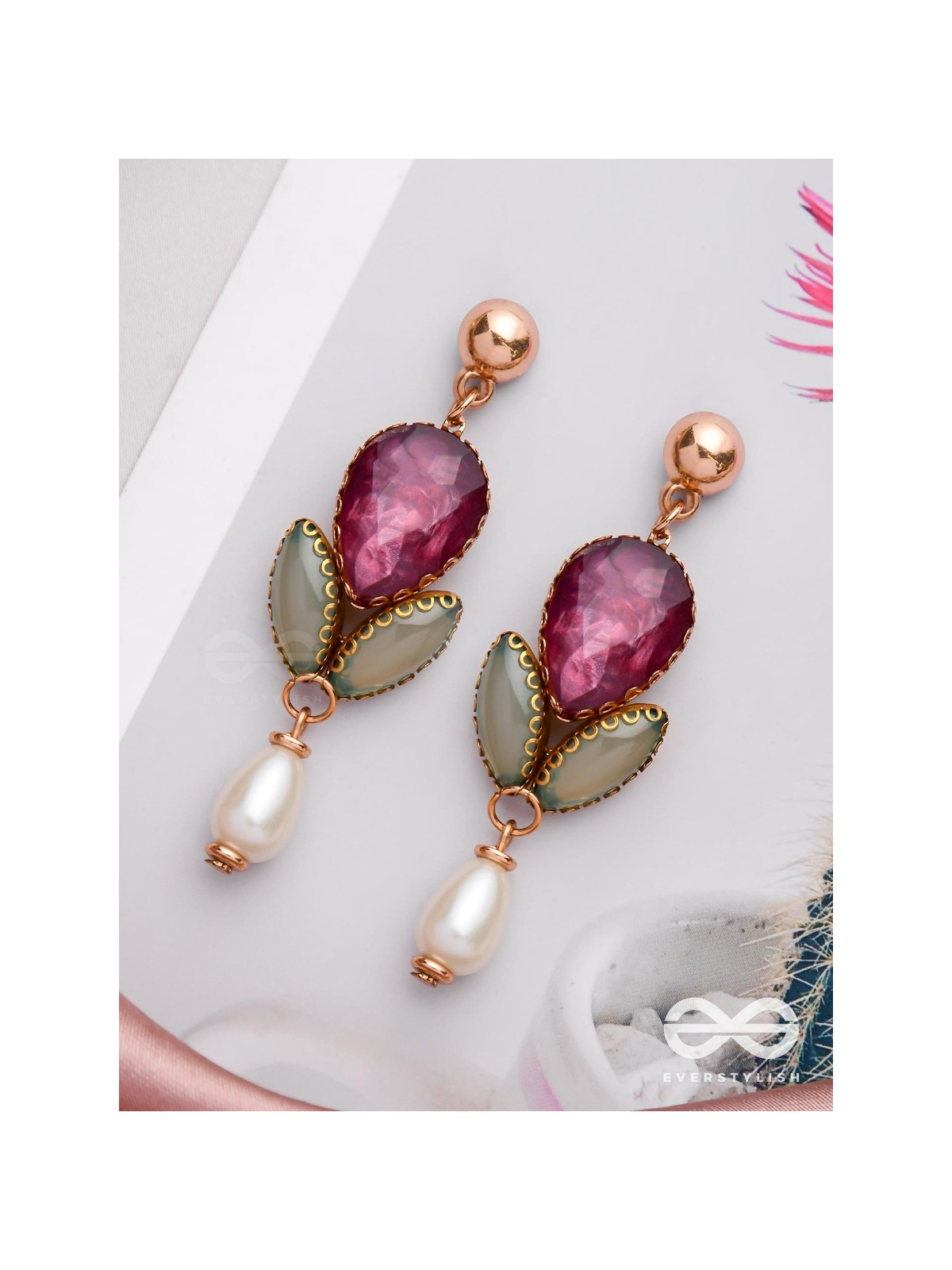 THE MAJESTIC PLUM - STATEMENT DROP EARRINGS