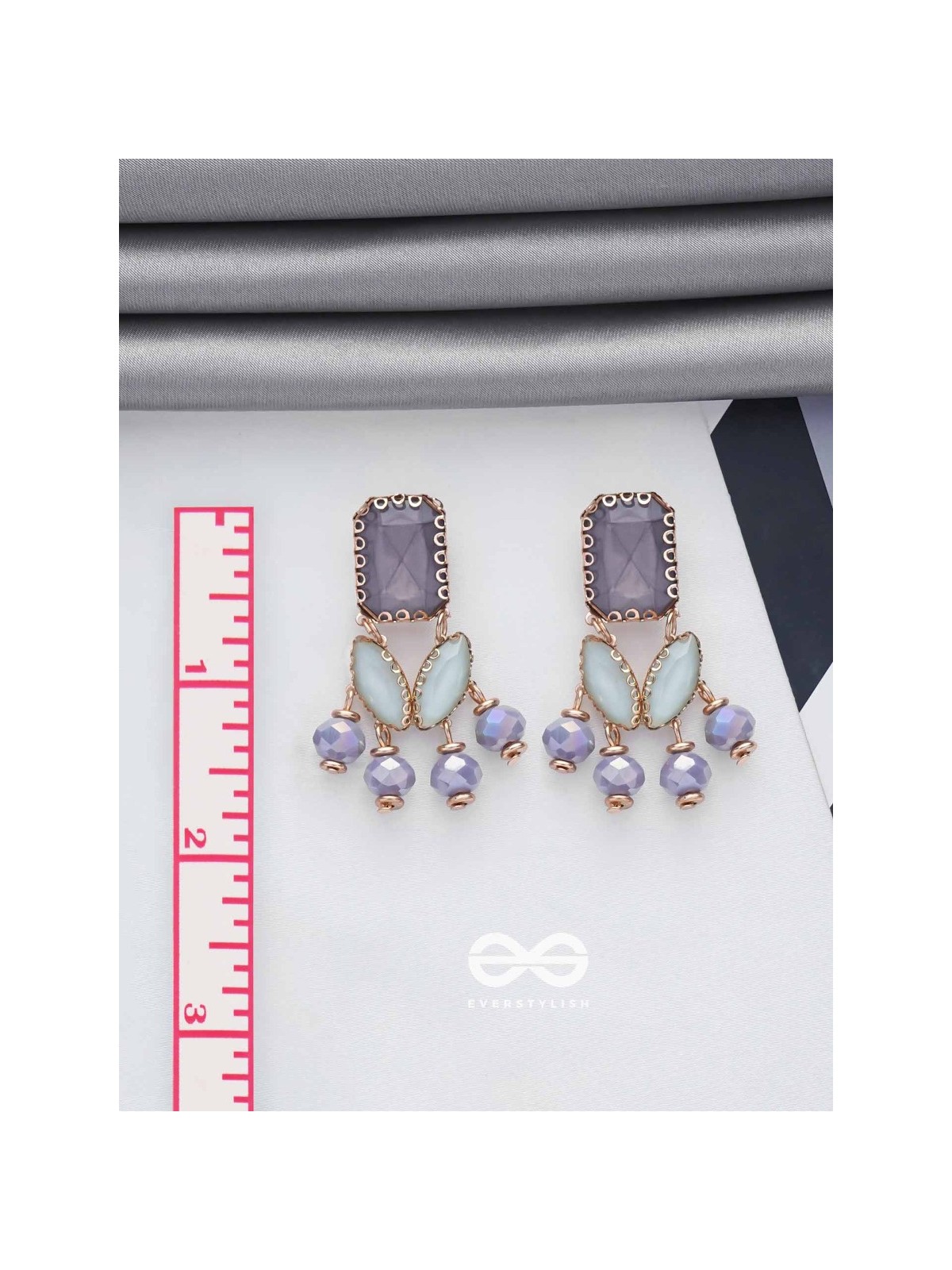 THE PURPLE MIST - STATEMENT DROP EARRINGS