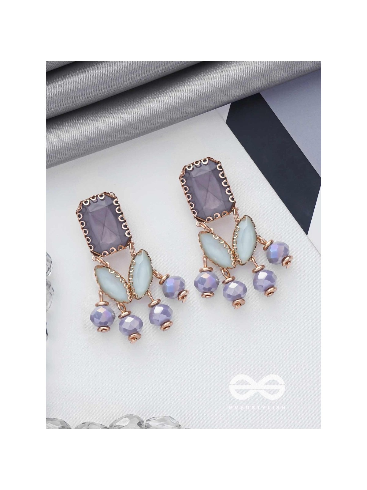 THE PURPLE MIST - STATEMENT DROP EARRINGS