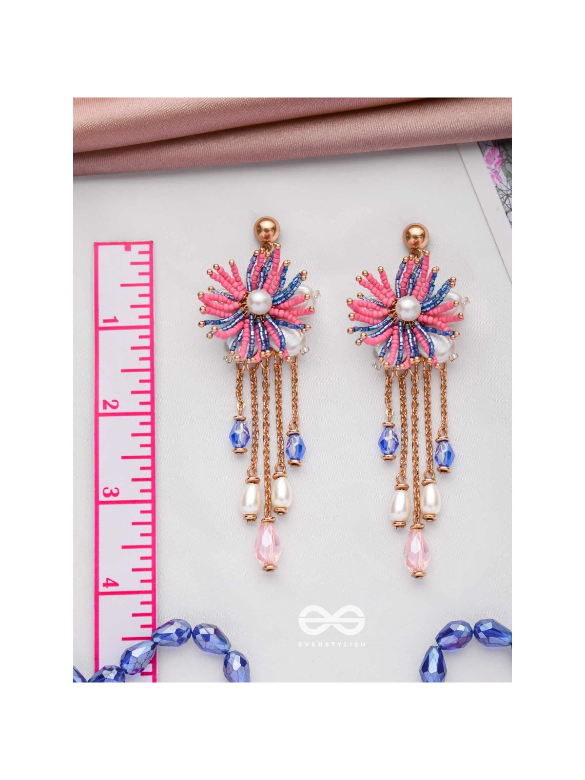 SPRINGTIME SPARKLING SWINGS - CUTE STATEMENT EARRINGS