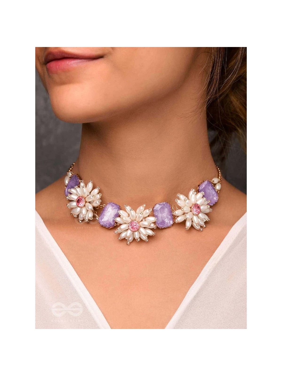 The Spring'S Wish - Statement Choker Neckpiece With Anti-Tarnish Coating 