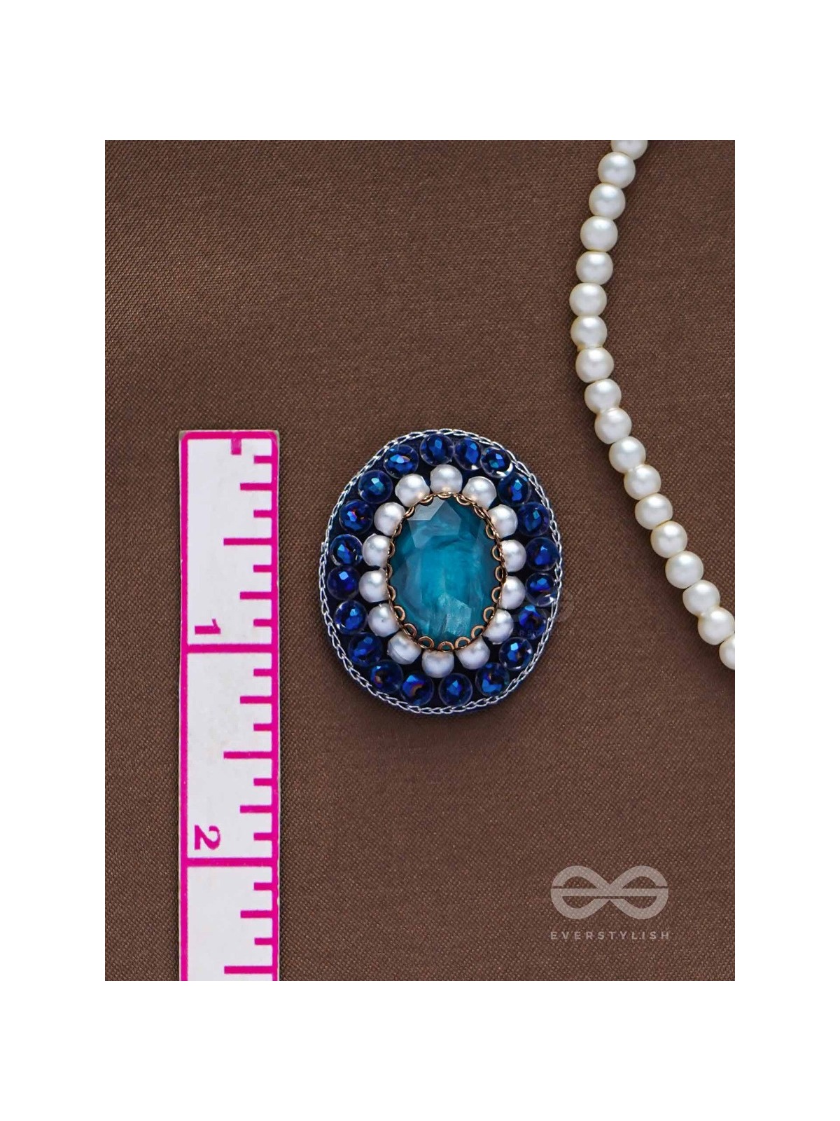 AMRITARA - THE ETERNAL ESSENCE - STONE, PEARLS AND SEQUINS EMBROIDERED EARRINGS